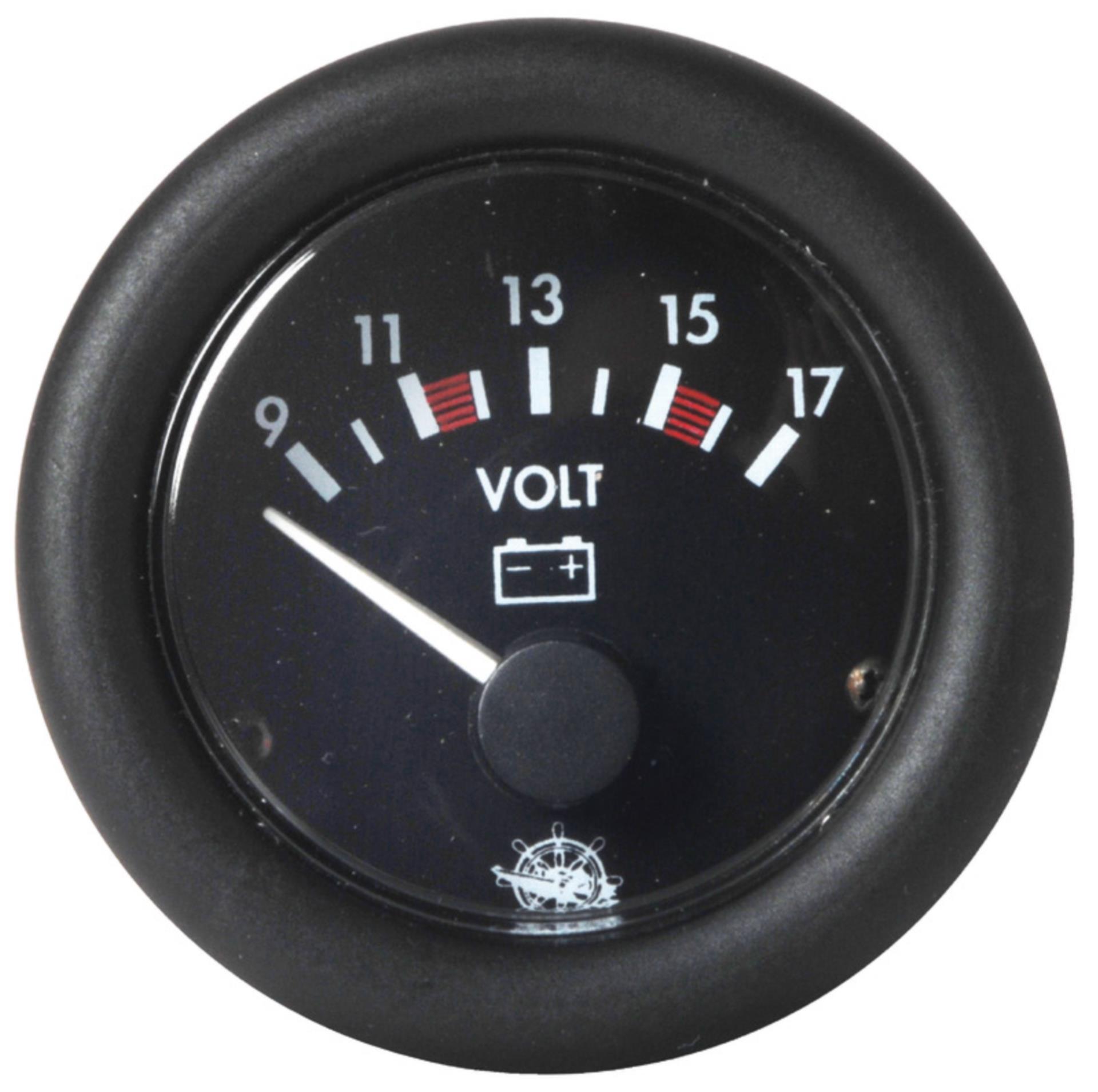 Osculati Guardian Voltmeter 12 V, schwarz