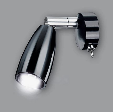 Cabin Denmark Cabin C-LED alu / schwarz 1,2W LED 12-24V