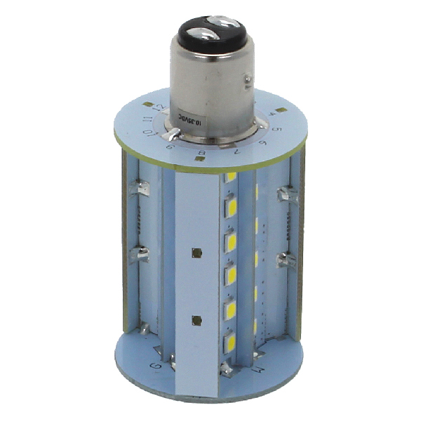 NauticLED BAY15D 10-35VDC 3,9W D=35mm L=70mm rot/grün für Hella