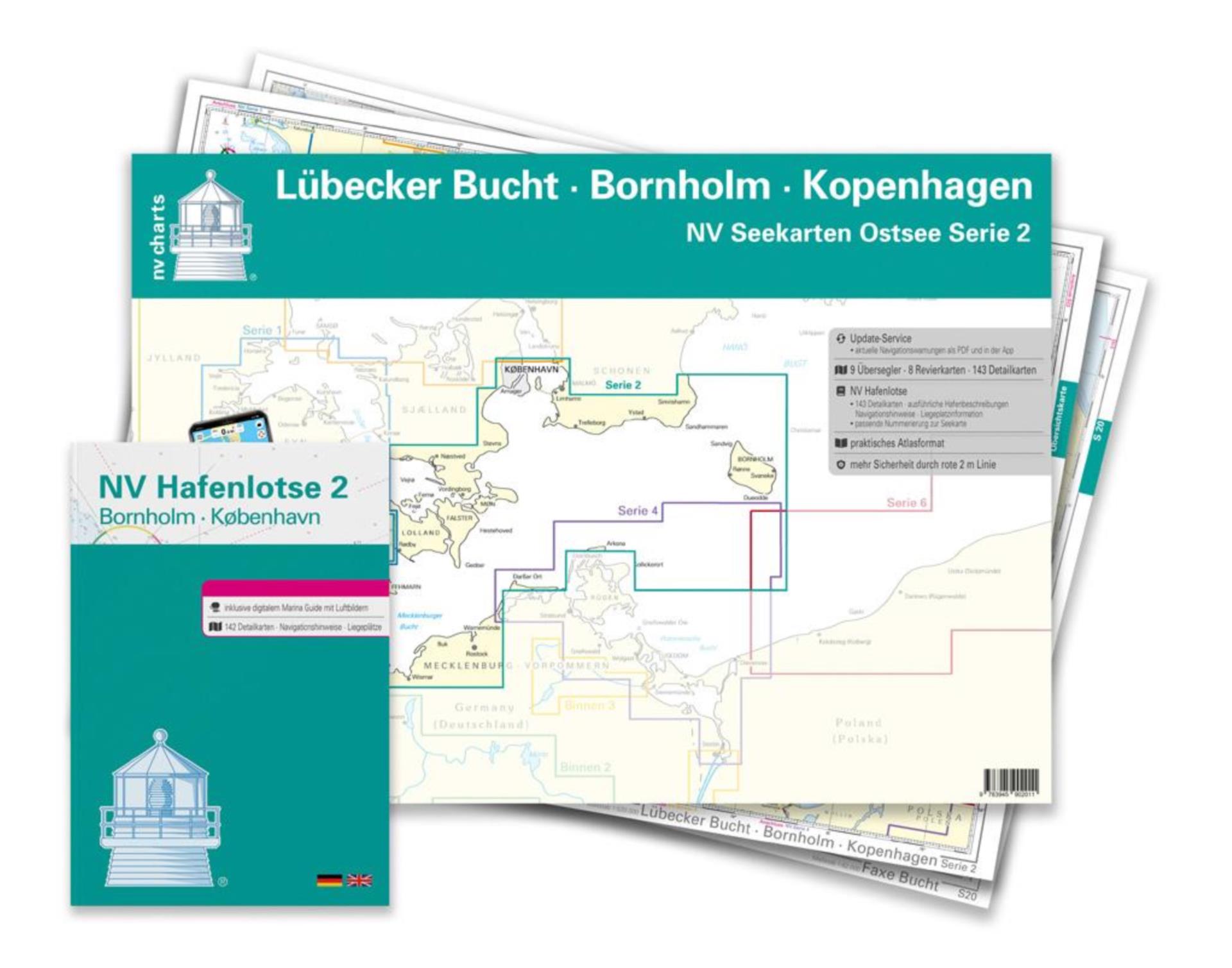 Nautischer Verlag NV Serie 2 Plano Lübecker Bucht-Bornholm 