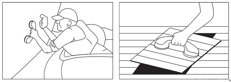 Osculati Griff mit Saugnäpfen Osculati Griff mit Saugnäpfen