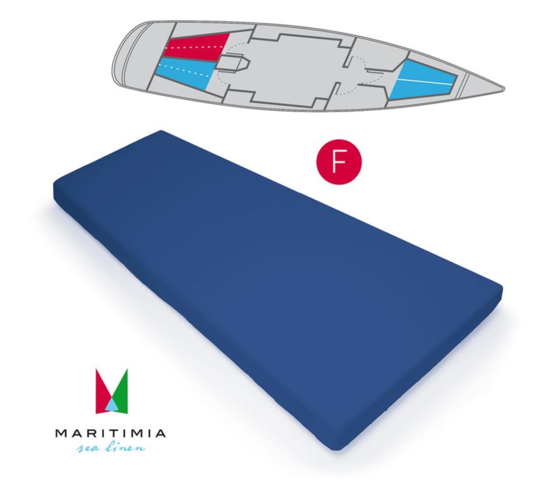 Maritima Spannbettlaken links 120 x 200 x 150 cm, marineblau