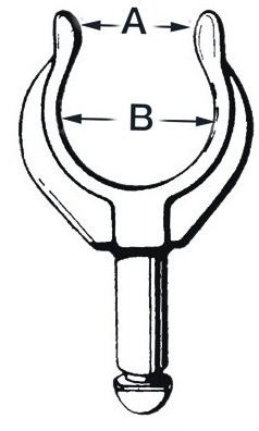 Osculati Rudergabel Kunststoff weiß, 45 mm