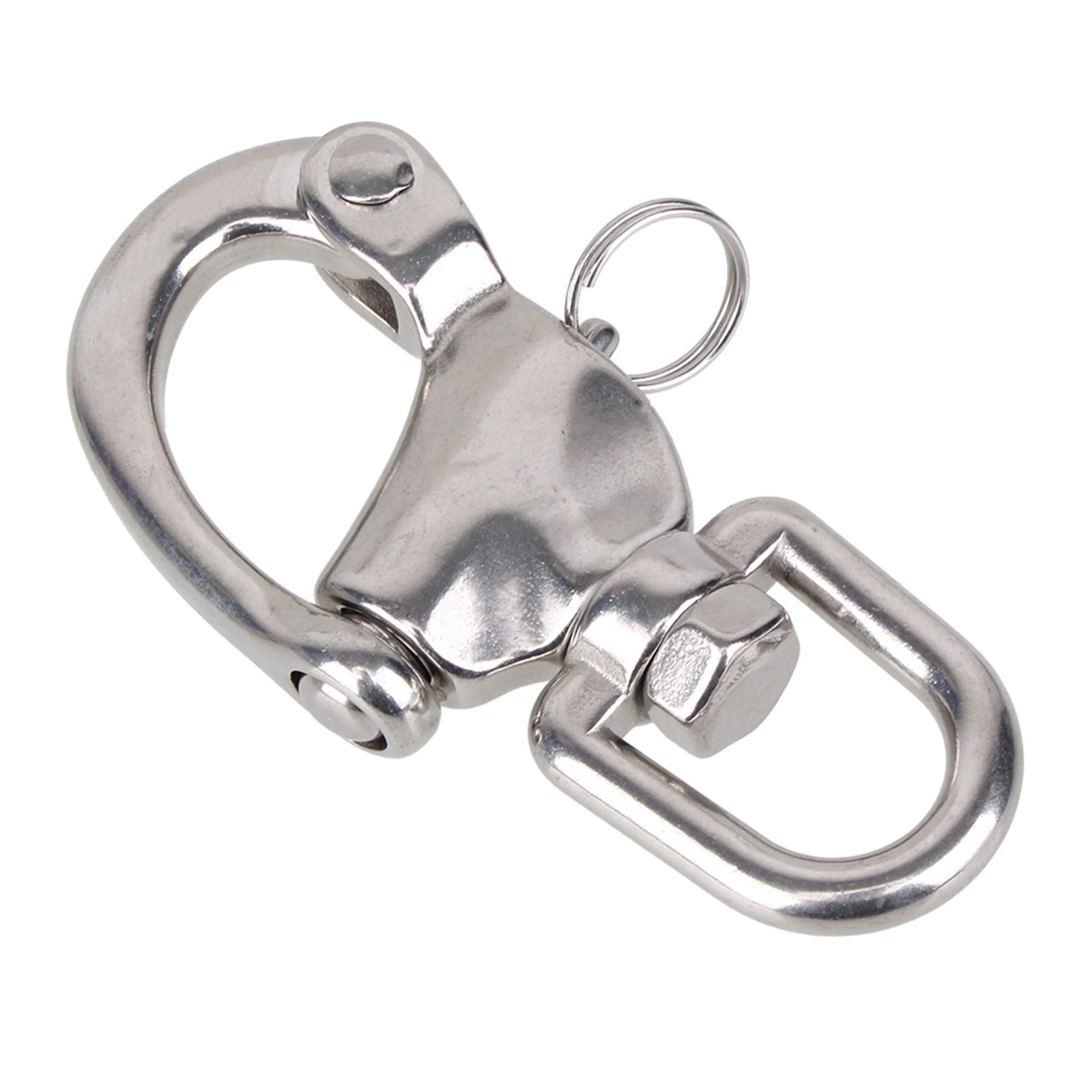 Osculati Schnappschäkel Edelstahl Wirbel, 87 mm