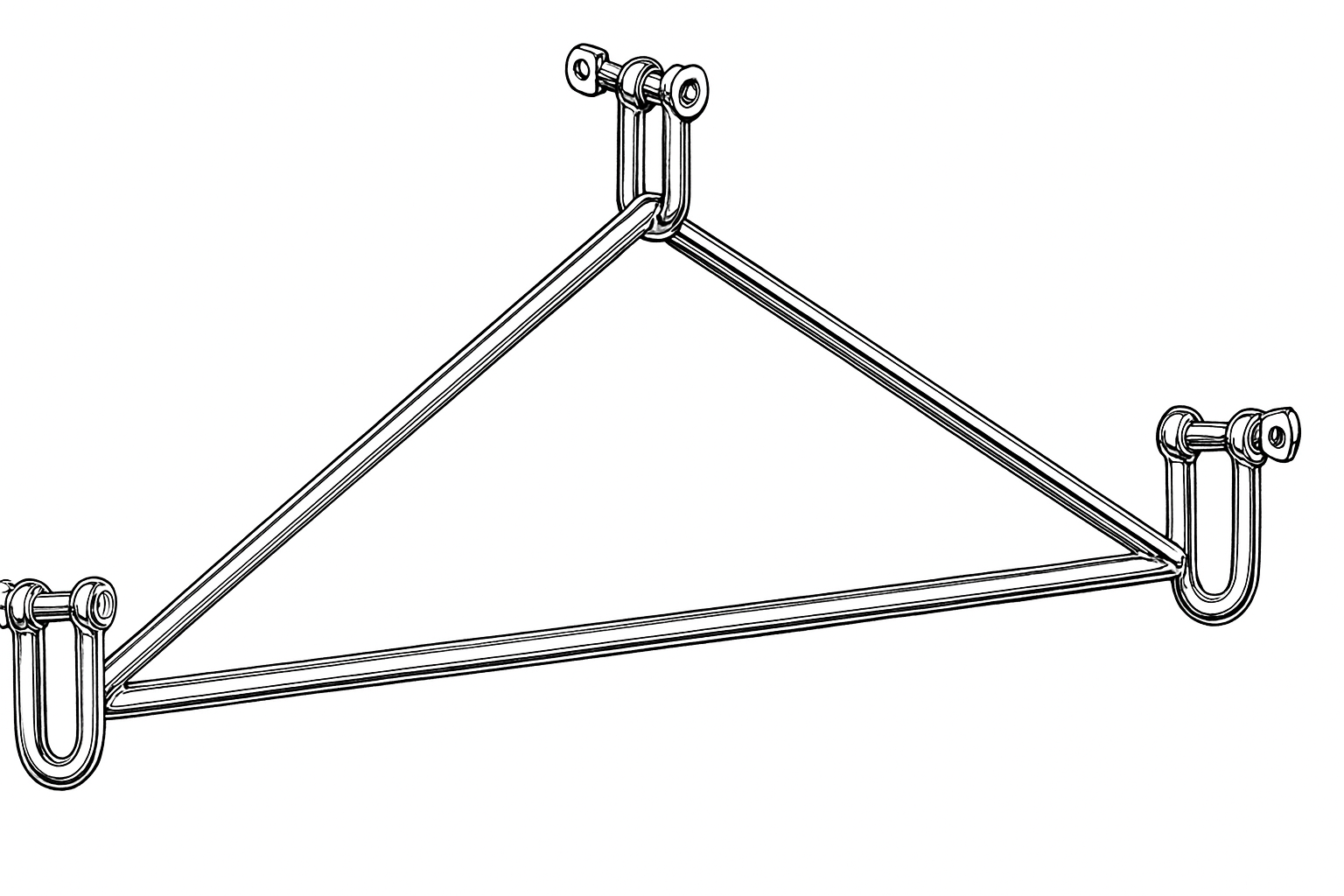 Osculati Gangway Stützdreieck, Edelstahl