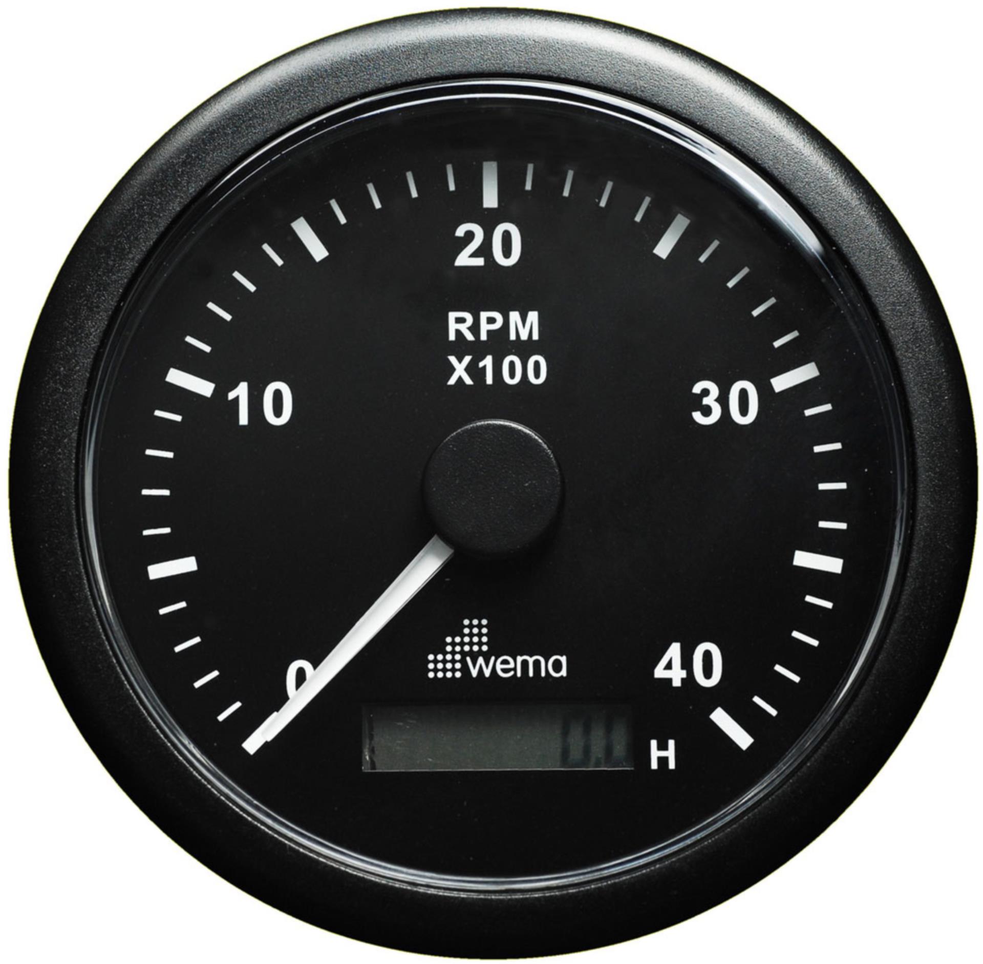 Wema Drehzahl- und Betriebsstundenmesser bis 4000 U/min.