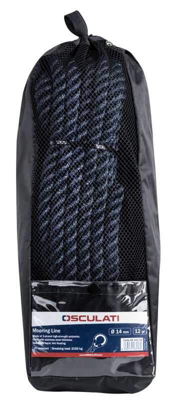 Osculati Festmacher verbleit mit Edelstahl Kausche blau, 12 mmØ x 7 Meter Osculati Festmacher verbleit mit Edelstahl Kausche blau, 12 mmØ x 7 Meter