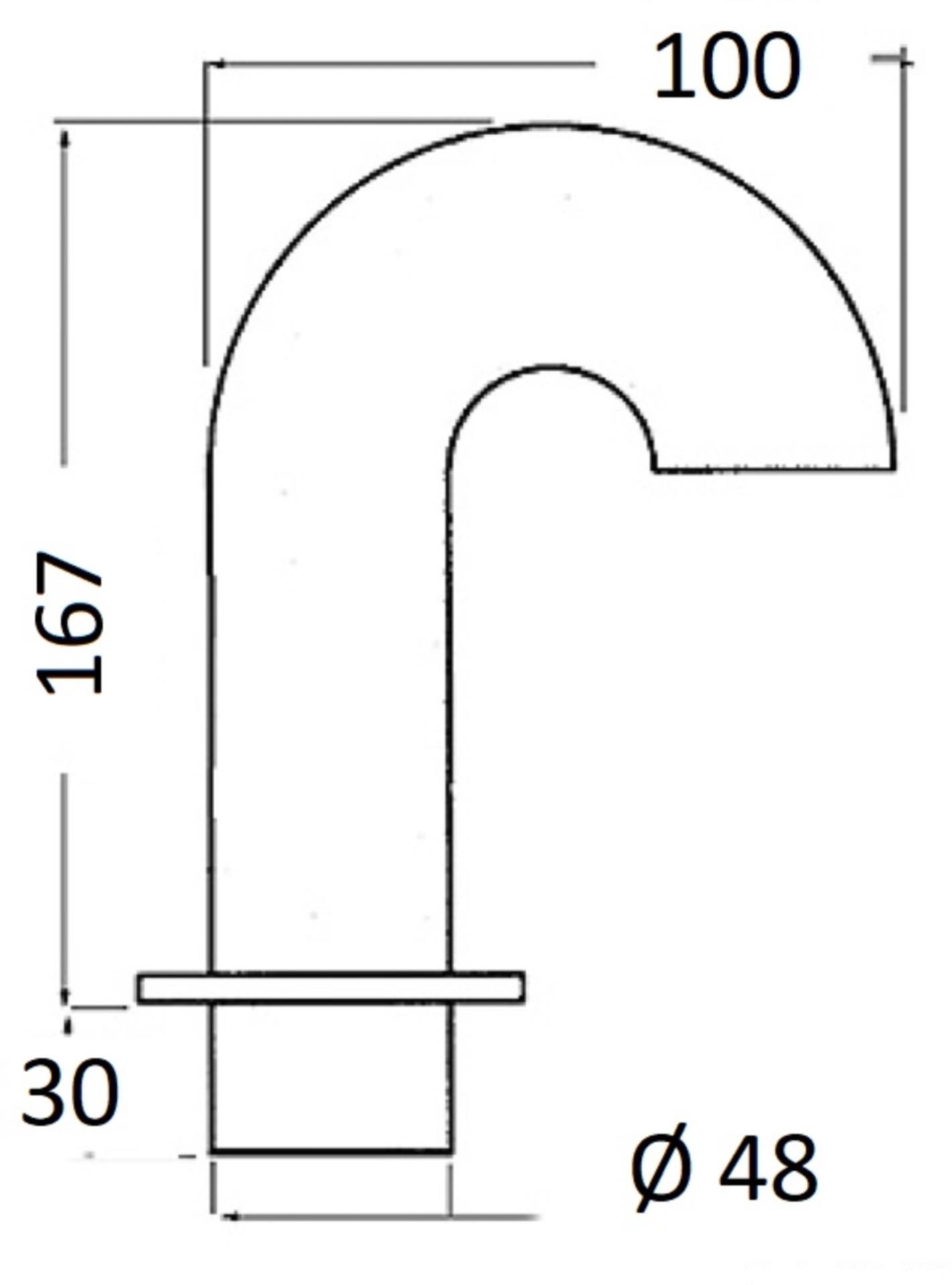 Osculati Schwanenhals 167 mm, Basis 77 mmØ