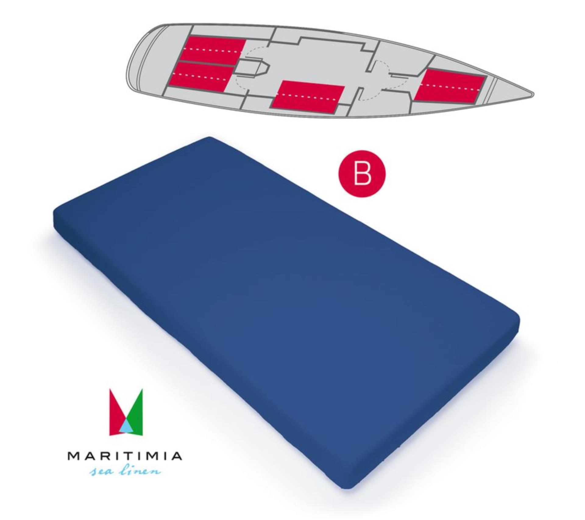 Maritima Spannbettlaken 200 x 125 cm, marineblau