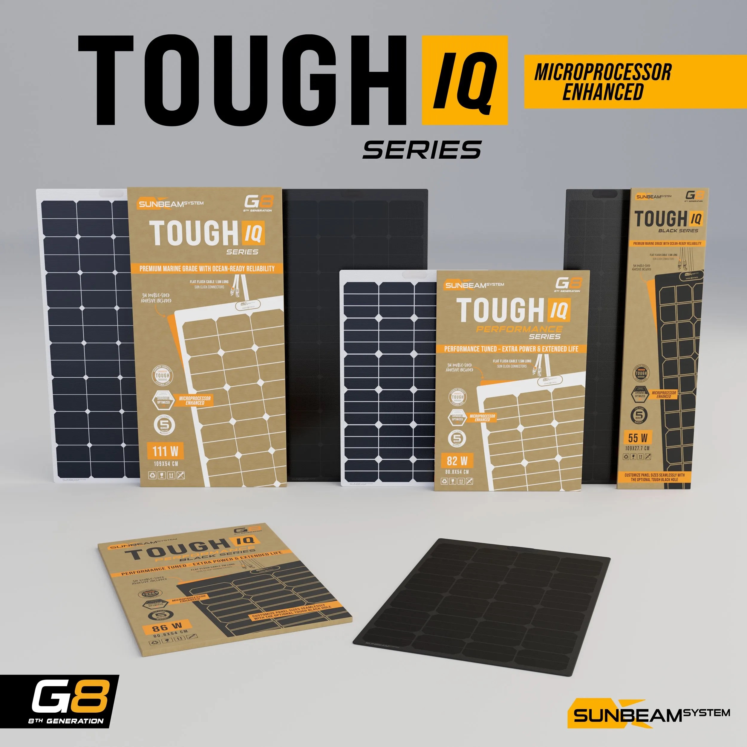 SUNBEAMsystem Solarpanel Tough G8 Performance IQ 86 W, schwarz