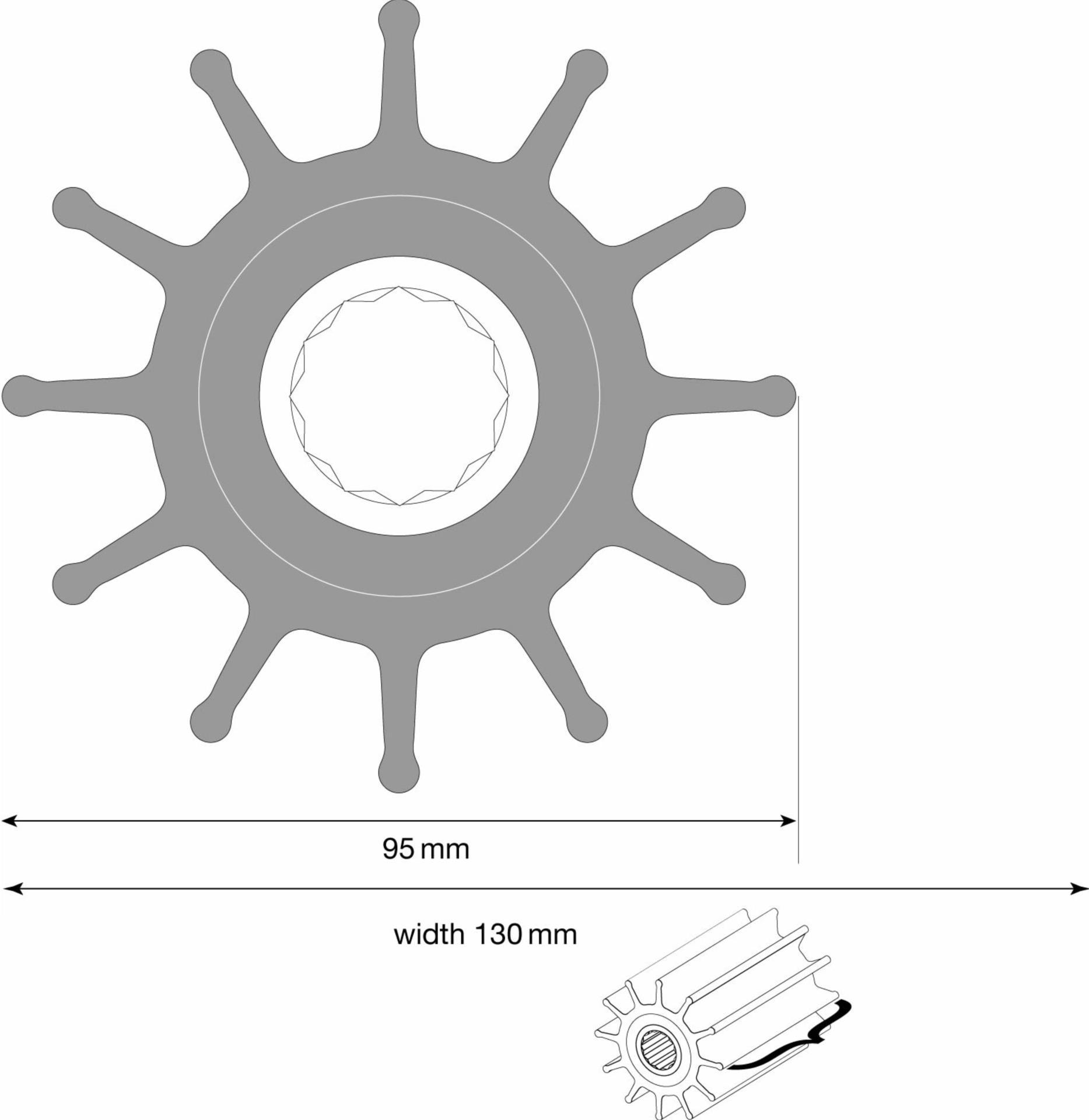 Johnson Impeller Neopren für Pumpe F95B (09-820B)