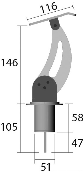 Osculati Tenderhalterung Abnhembar für Bug