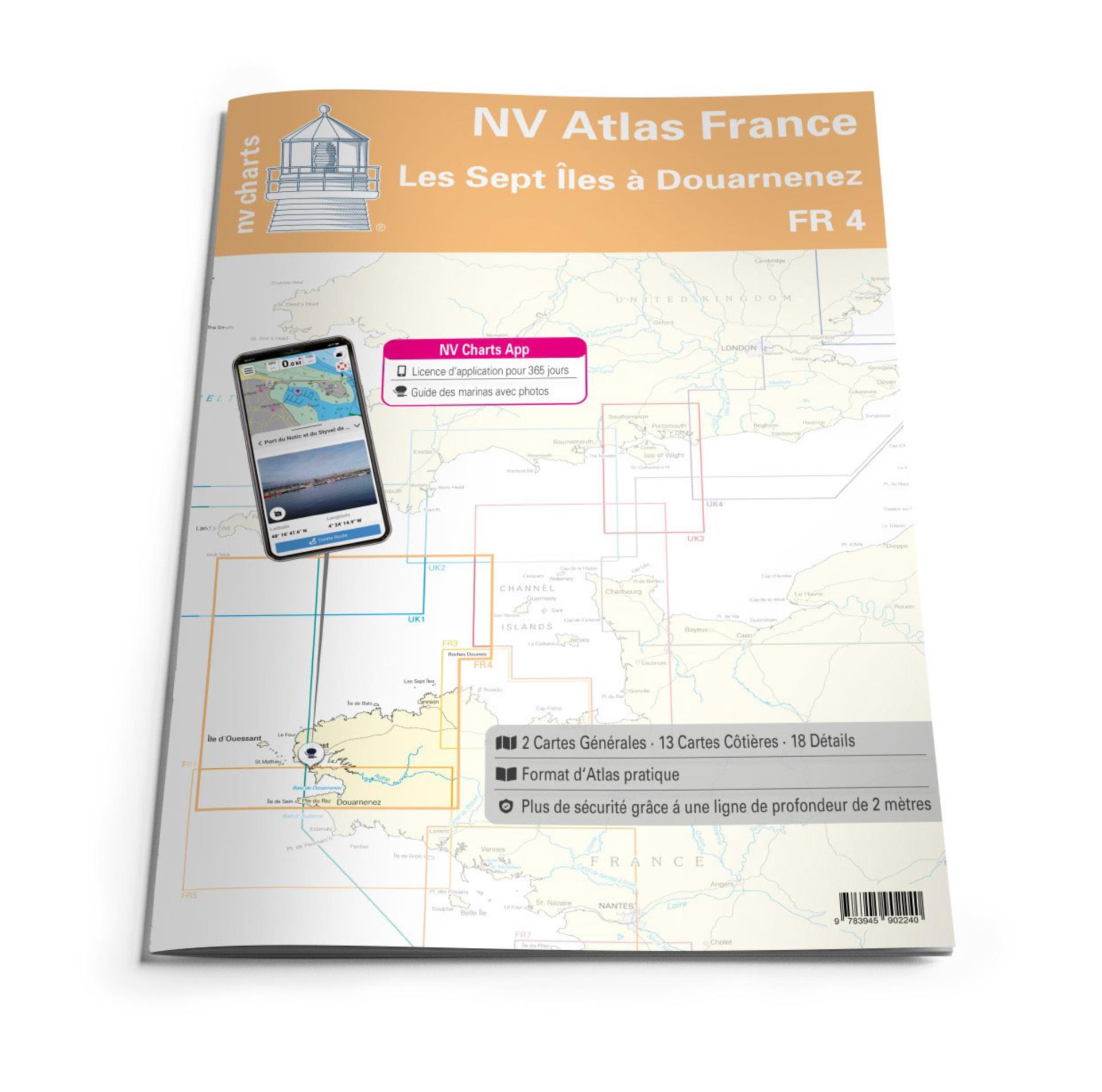 Nautischer Verlag NV Atlas FR4 - Les Sept Isles to Douarnenez 