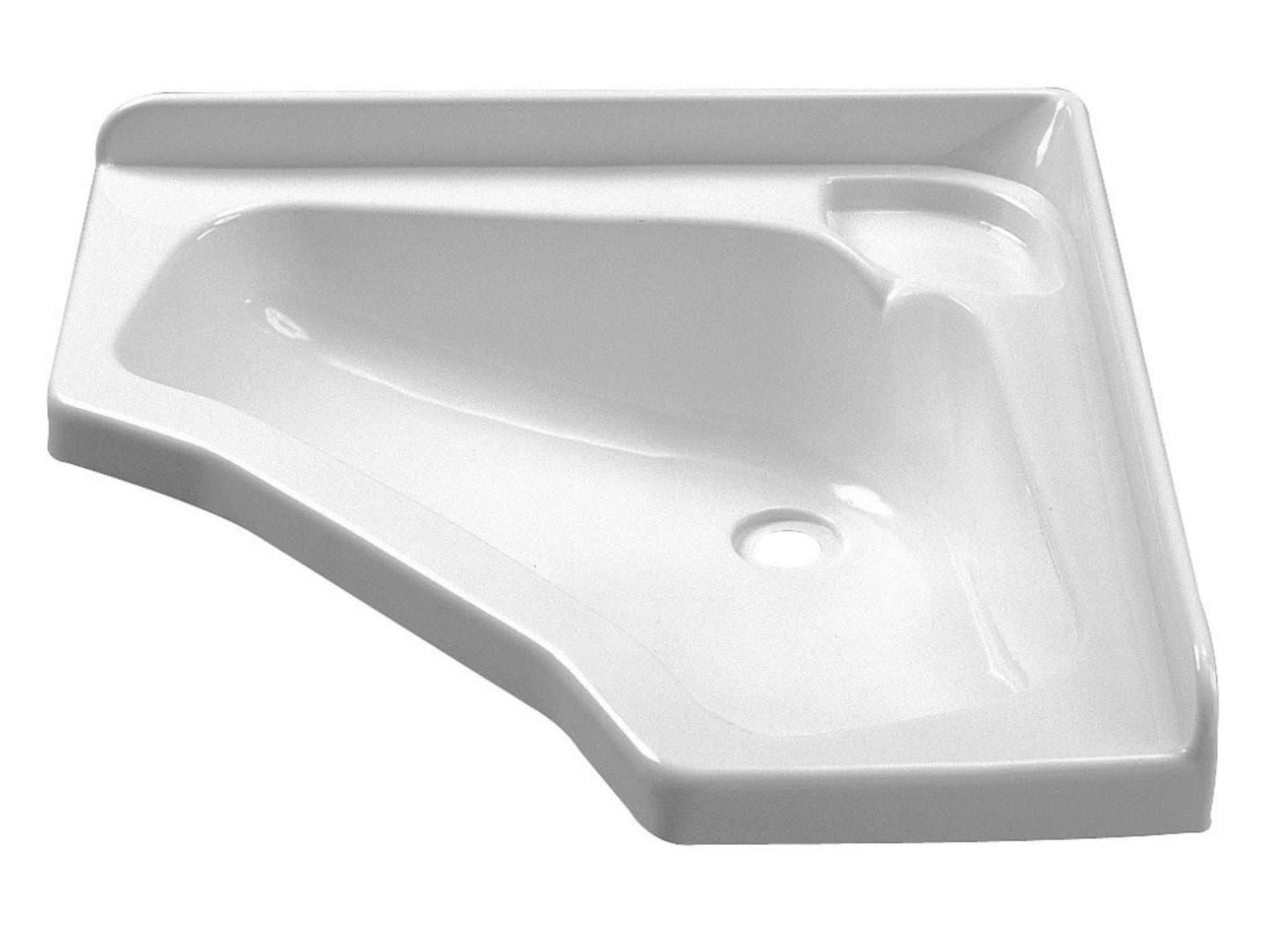 Movera Eck Waschbecken weiss, 440 x 440 x 125 mm