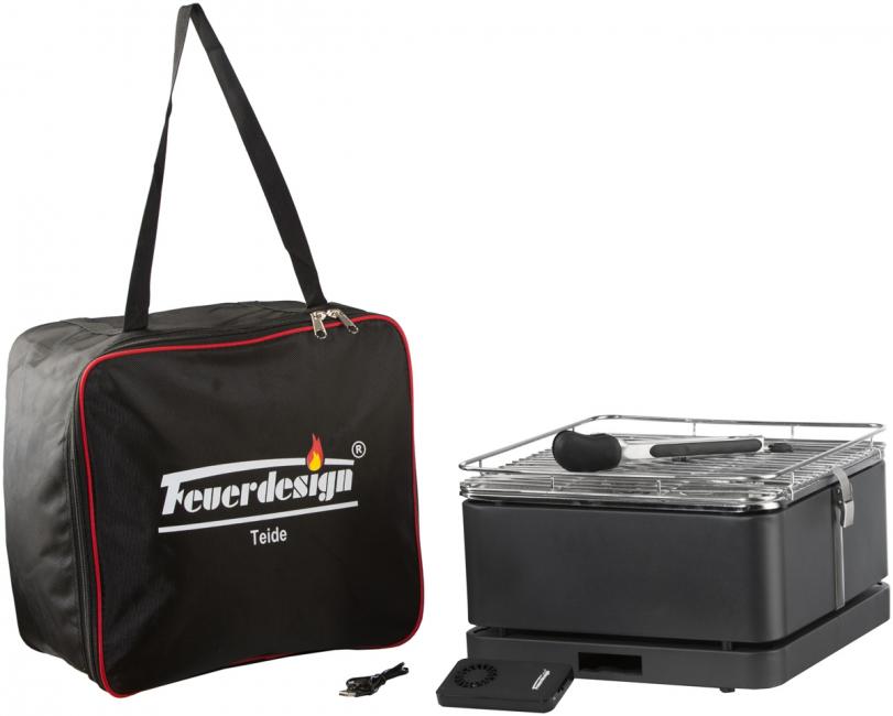 Feuerdesign Tischgrill Teide, schwarz