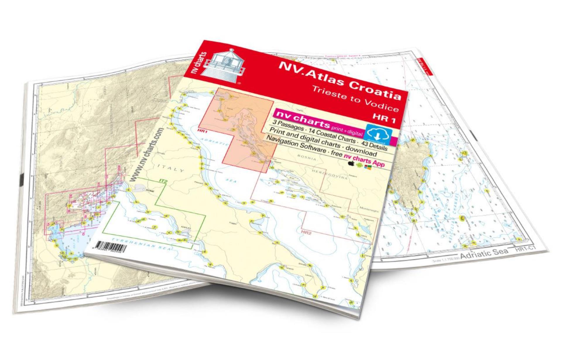 Nautischer Verlag NV Atlas Croatia HR 1 - Trieste to Vodice