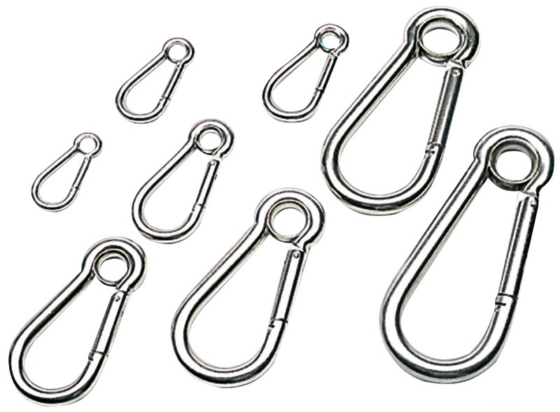 Osculati Karabinerhaken Edelstahl 8 mmØ, 80 mm mit Auge, BL 870 kg