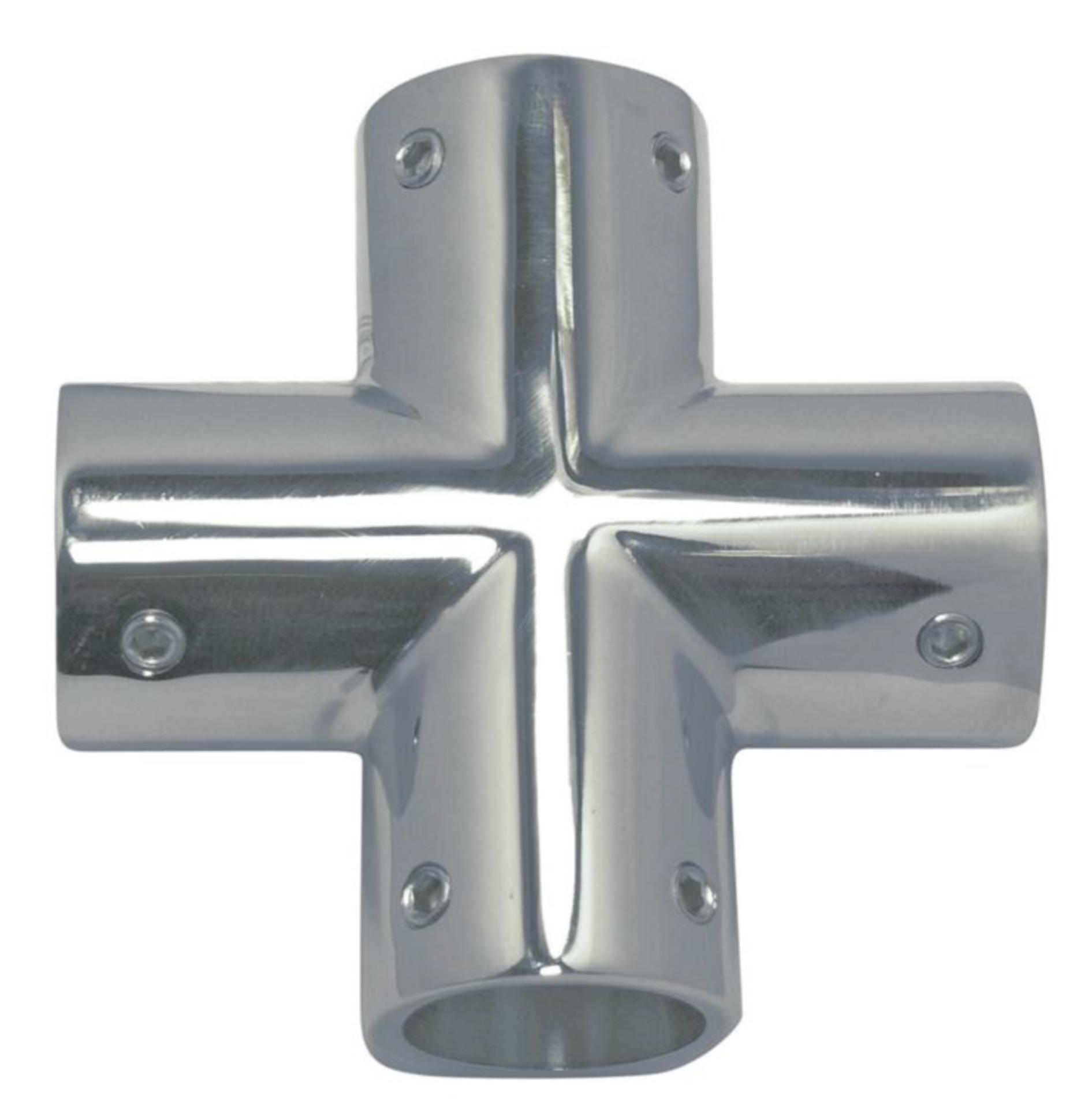 Marinetech 4-Wege Relingsverbindung, 25 mmØ Marinetech 4-Wege Relingsverbindung, 25 mmØ