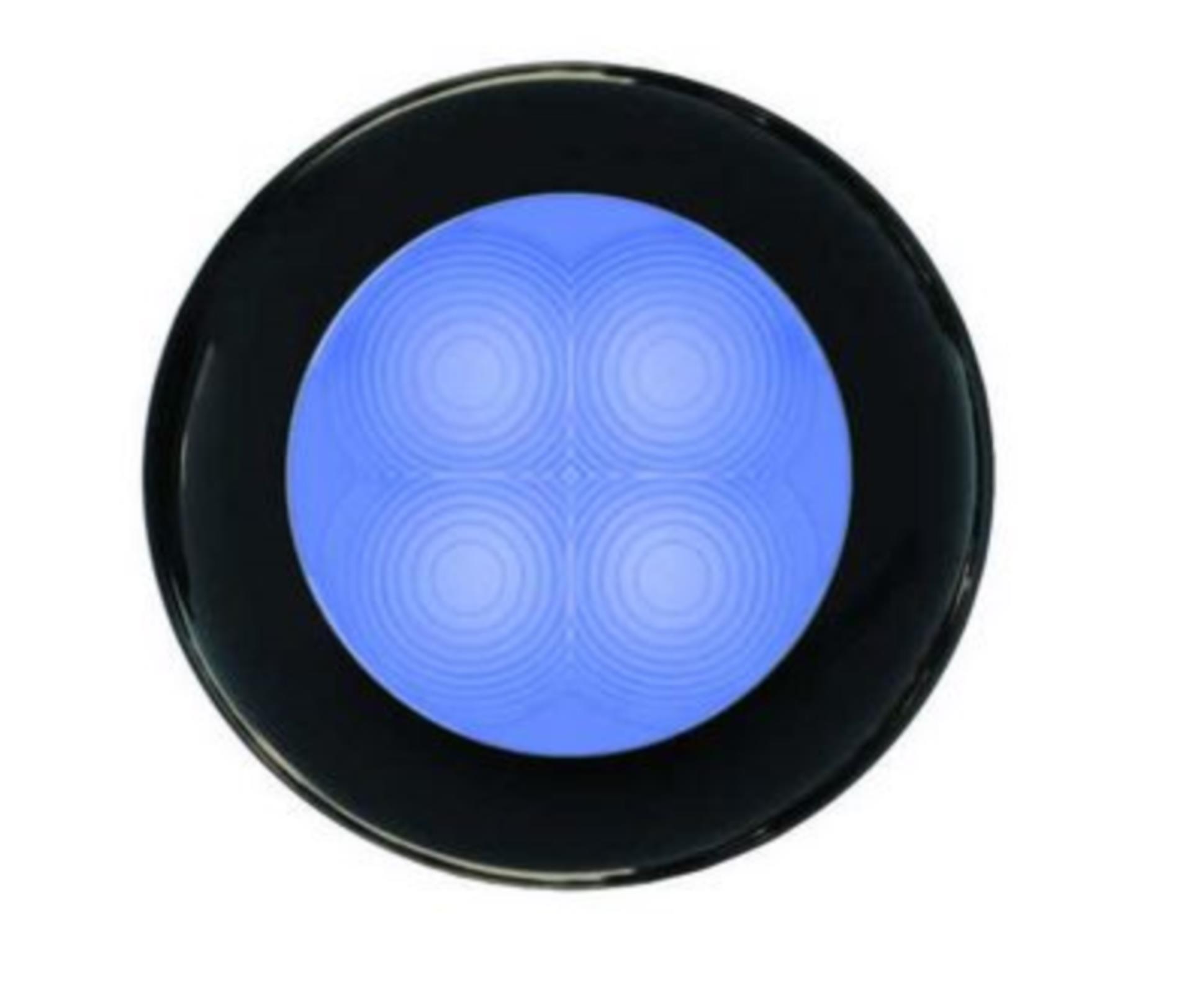 Hella Marine Blaue LED Marine Leuchten, schwarzer Ring