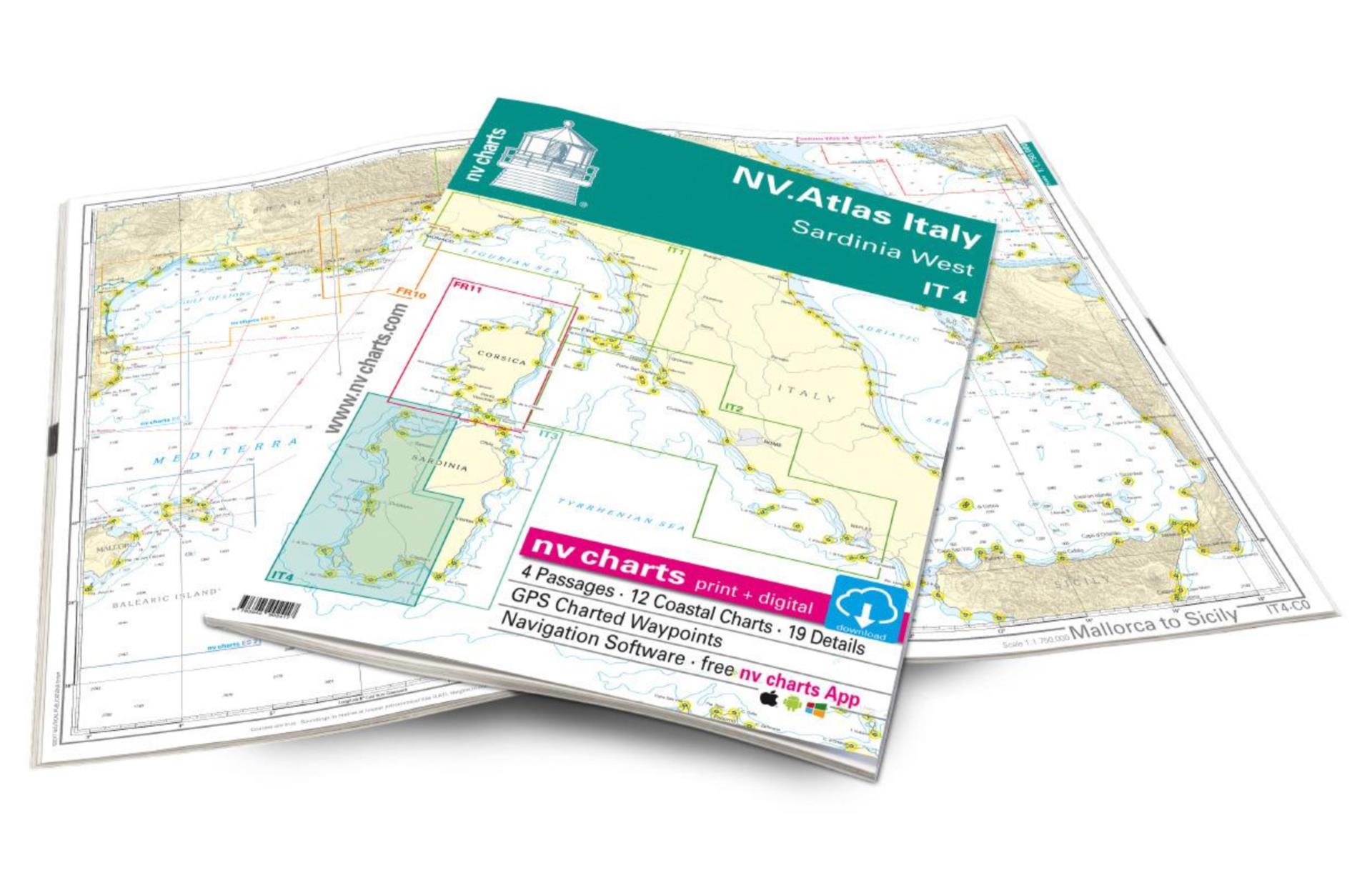 Nautischer Verlag NV Atlas Italy IT4 - Sardinia West 