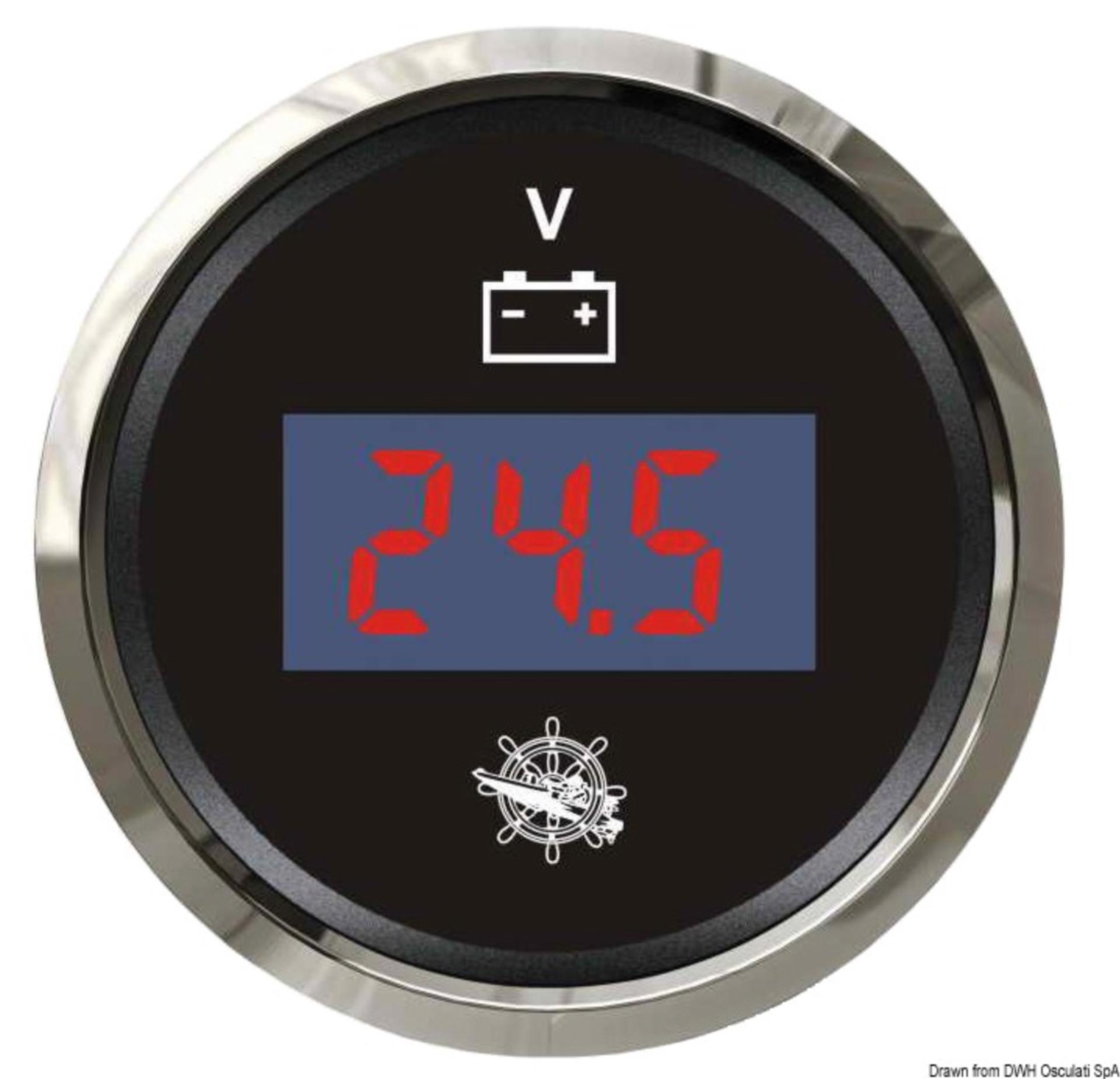 Digitales Voltmeter, 8/32 V weiß/poliert