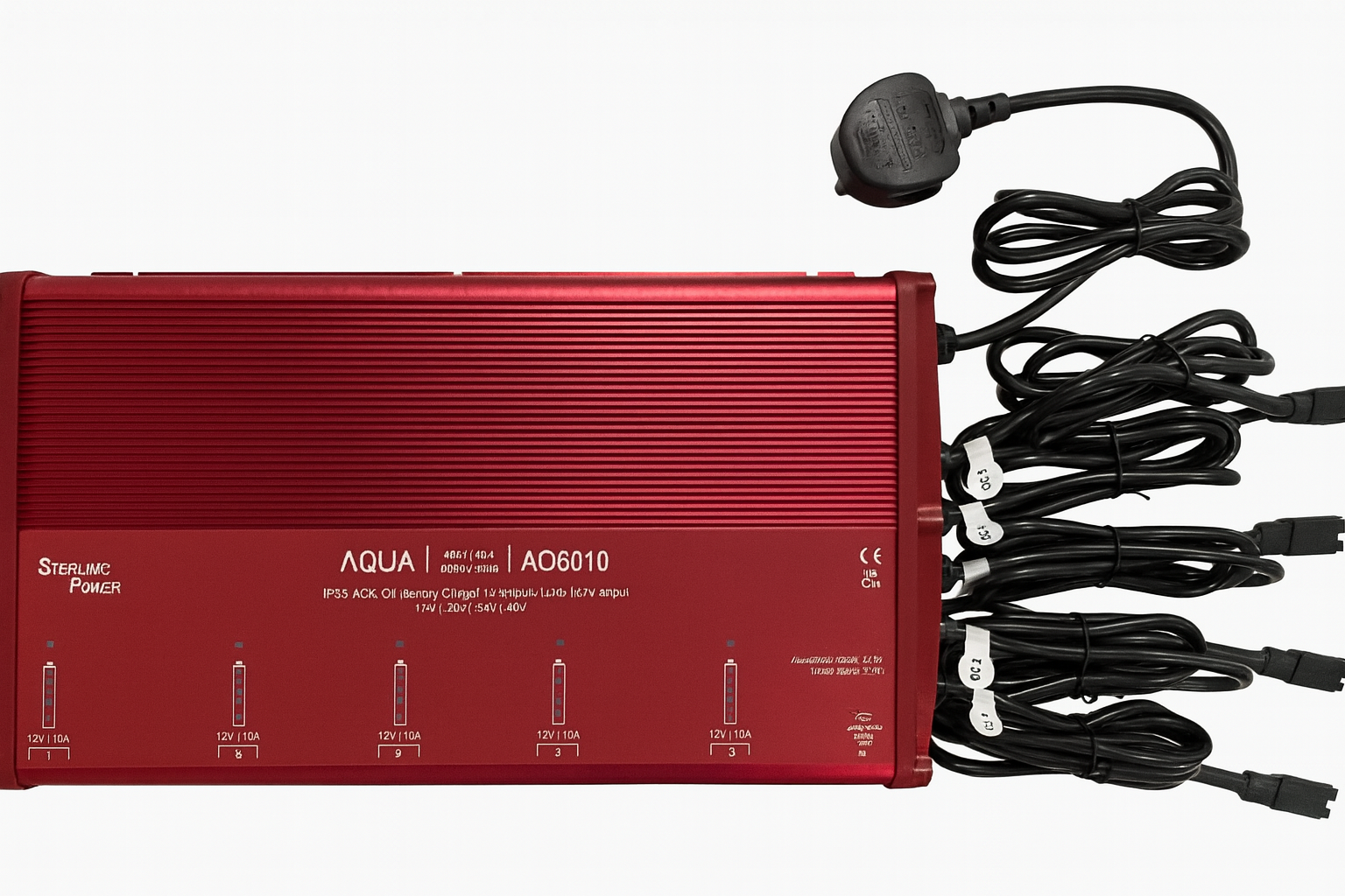 Sterling Power Sterling Ladegerät AQUA wasserdicht, 12, 24, 36, 48, 60 V / 5 x 10 A