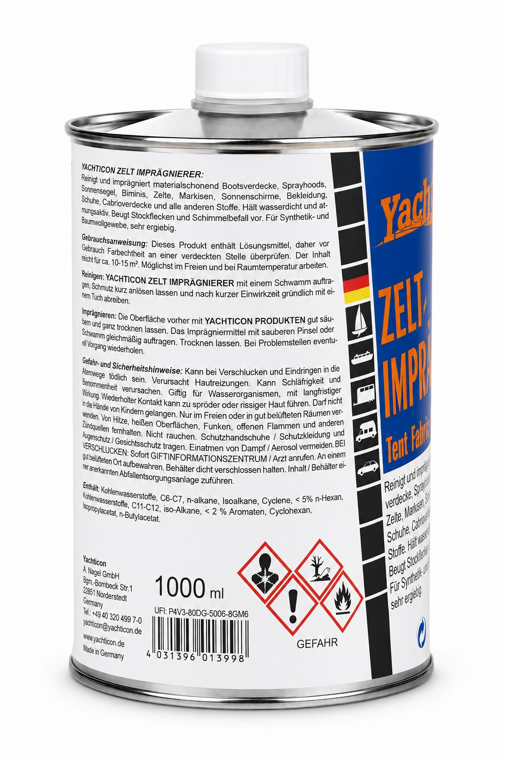 Yachticon Zelt Imprägnierer, 1000 ml
