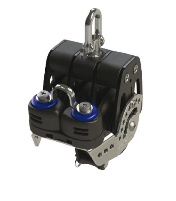 Lewmar HTX Block 50er Ø 3-Scheibig mit HF + Klemme 10 mm