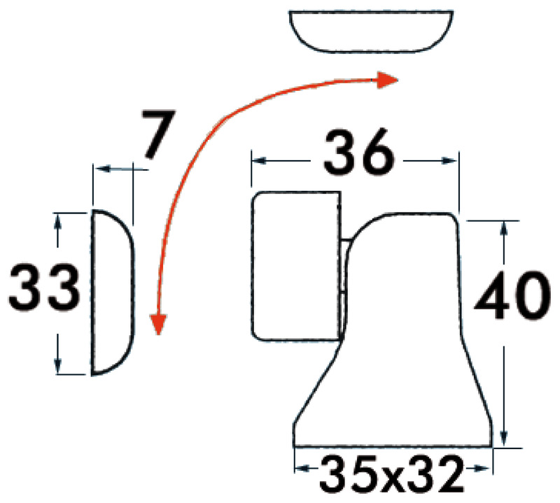 Osculati Magnetischer Türstopper, verstellbar Osculati Magnetischer Türstopper, verstellbar