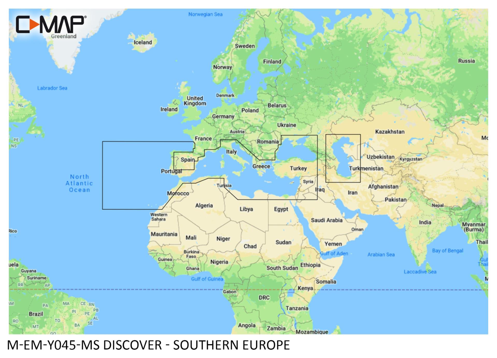 C-Map Discover XL Southern Europe