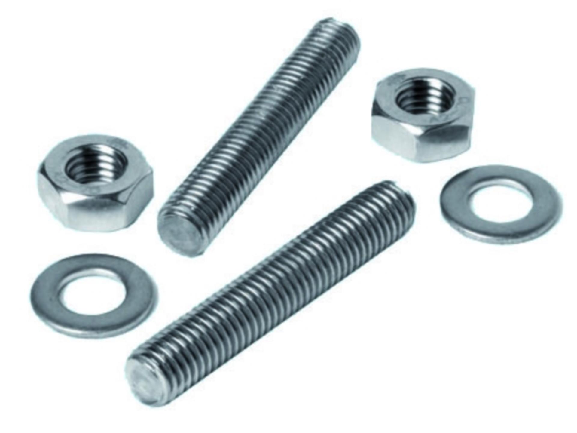 Bolzenset Edelstahl, 10 x 80mm (Stiftschrauben Set)