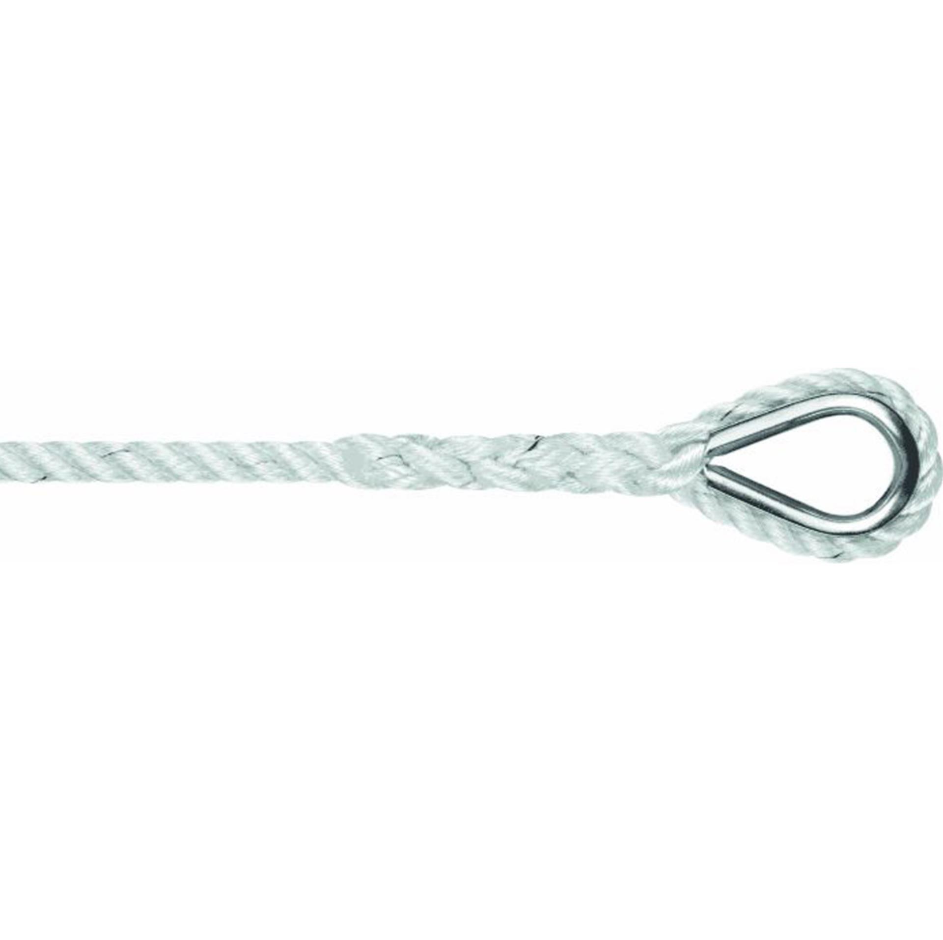 Liros Tauwerk weiss, 10 mmØ x 6 Meter mit Kausche