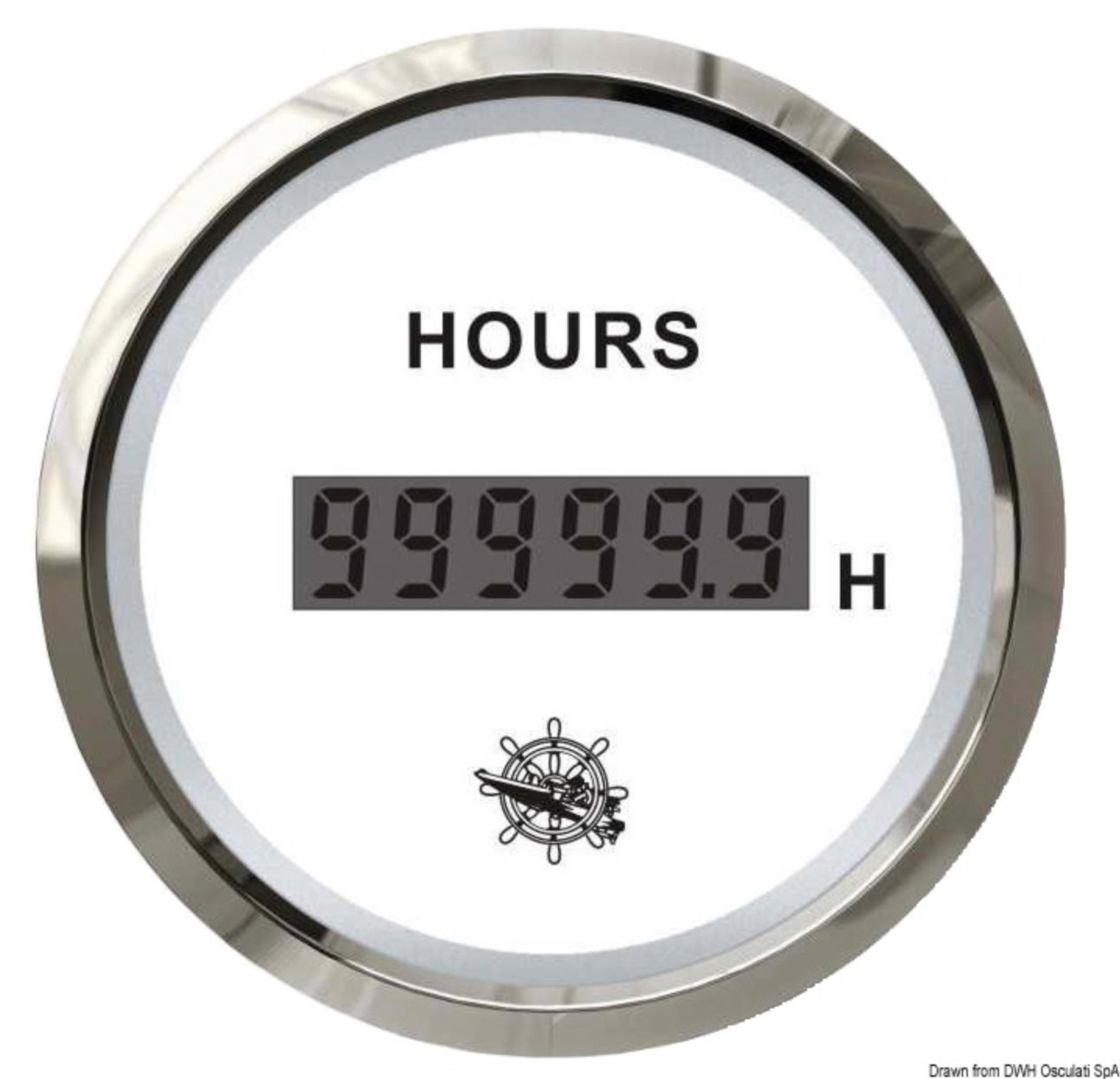 Osculati Digitales Zählwerk, weiß/poliert