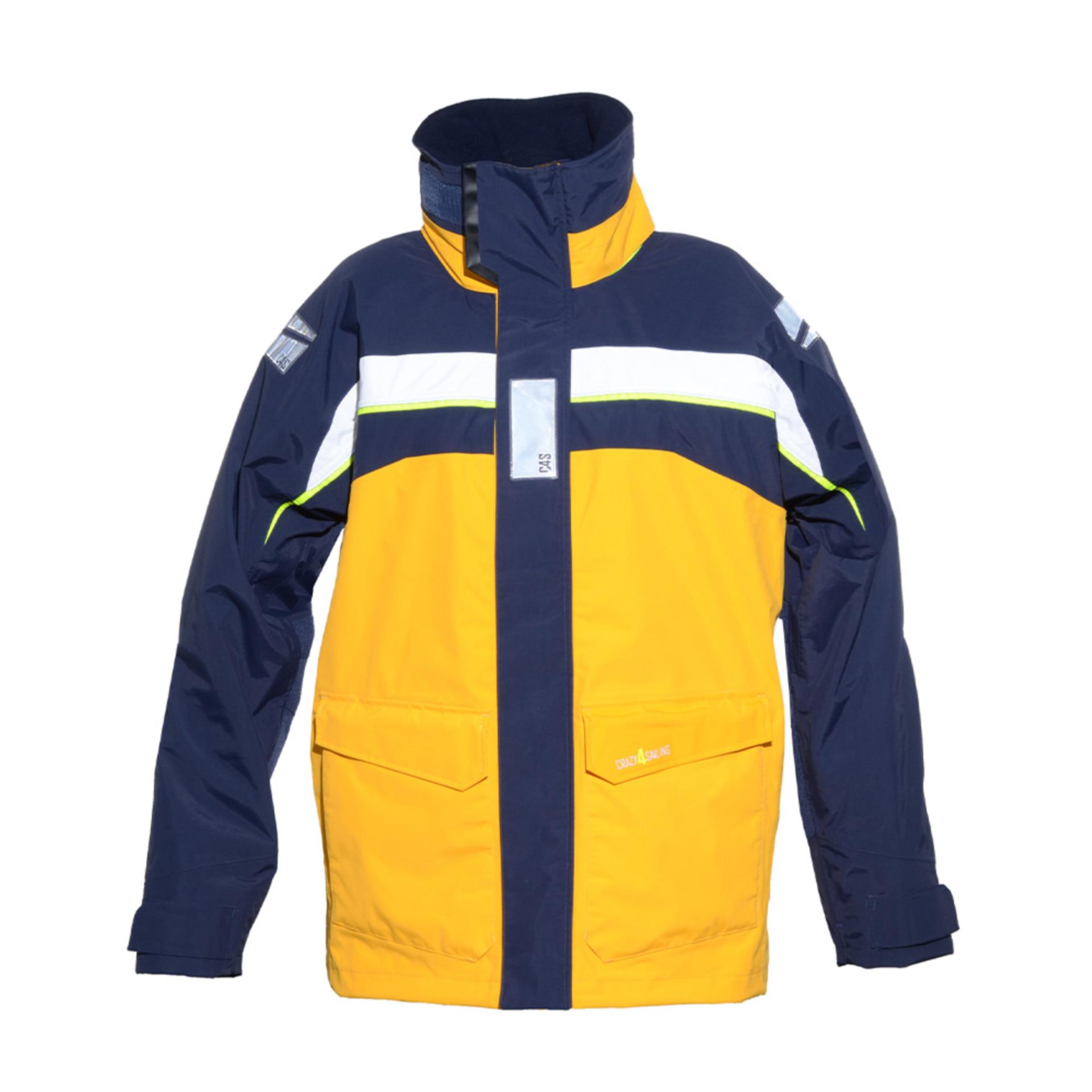 Crazy4Sailing C4S Offshore Jacke Bergen gold/navy weiß Gr. M