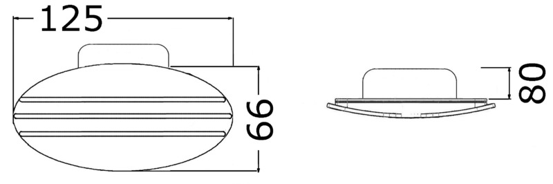 Osculati Einbau Horn 12 V, 100 db (125 x 66 mm)
