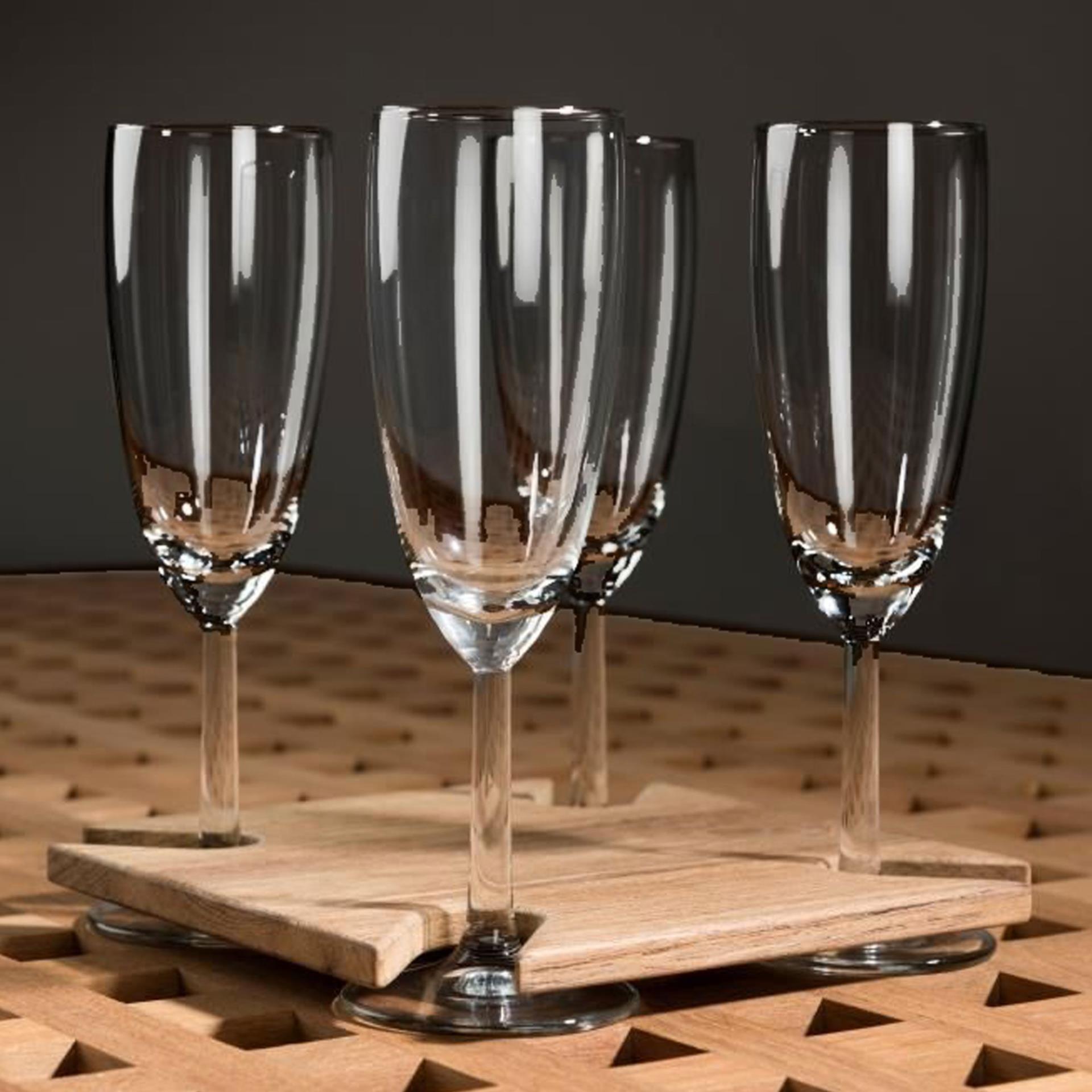 ARC Marine Teak Weinglashalter Tischhalterung