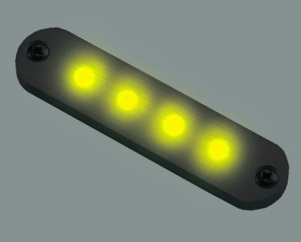 Cabin Denmark Cabin Courtesy 4 gelbe LED Gehäuse alu/schwarz 11V-16V