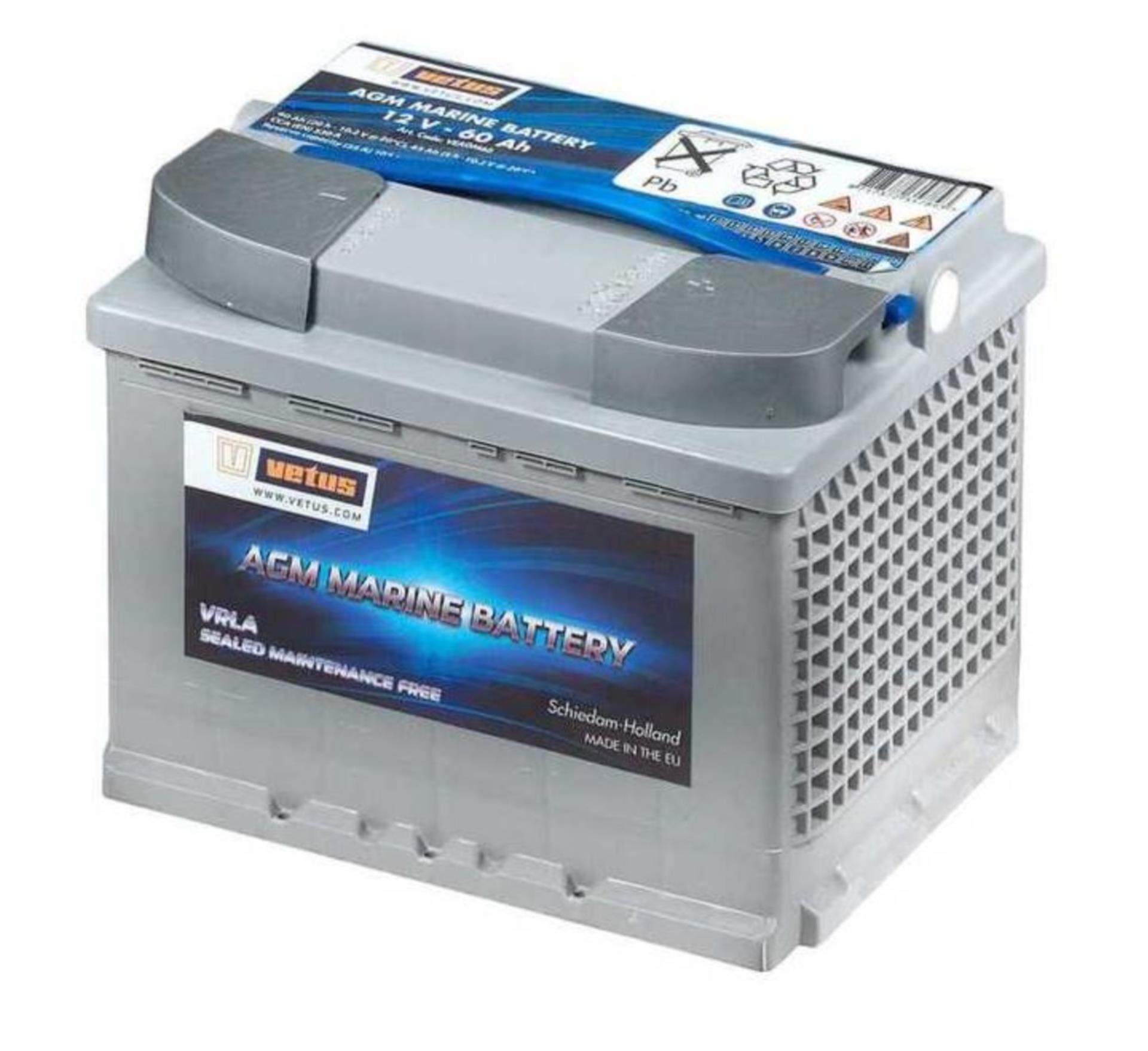 Vetus AGM Batterie 60 Ah, 242 x 175 x 190 mm,16,5 kg