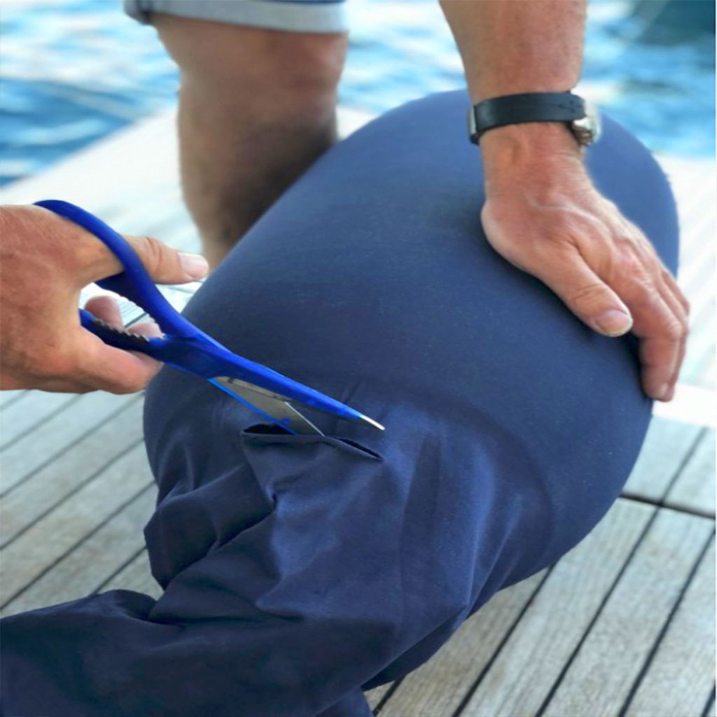 Rollneck Fenderüberzug navy blau, Größe M 22 - 27 cm (5 Meter)