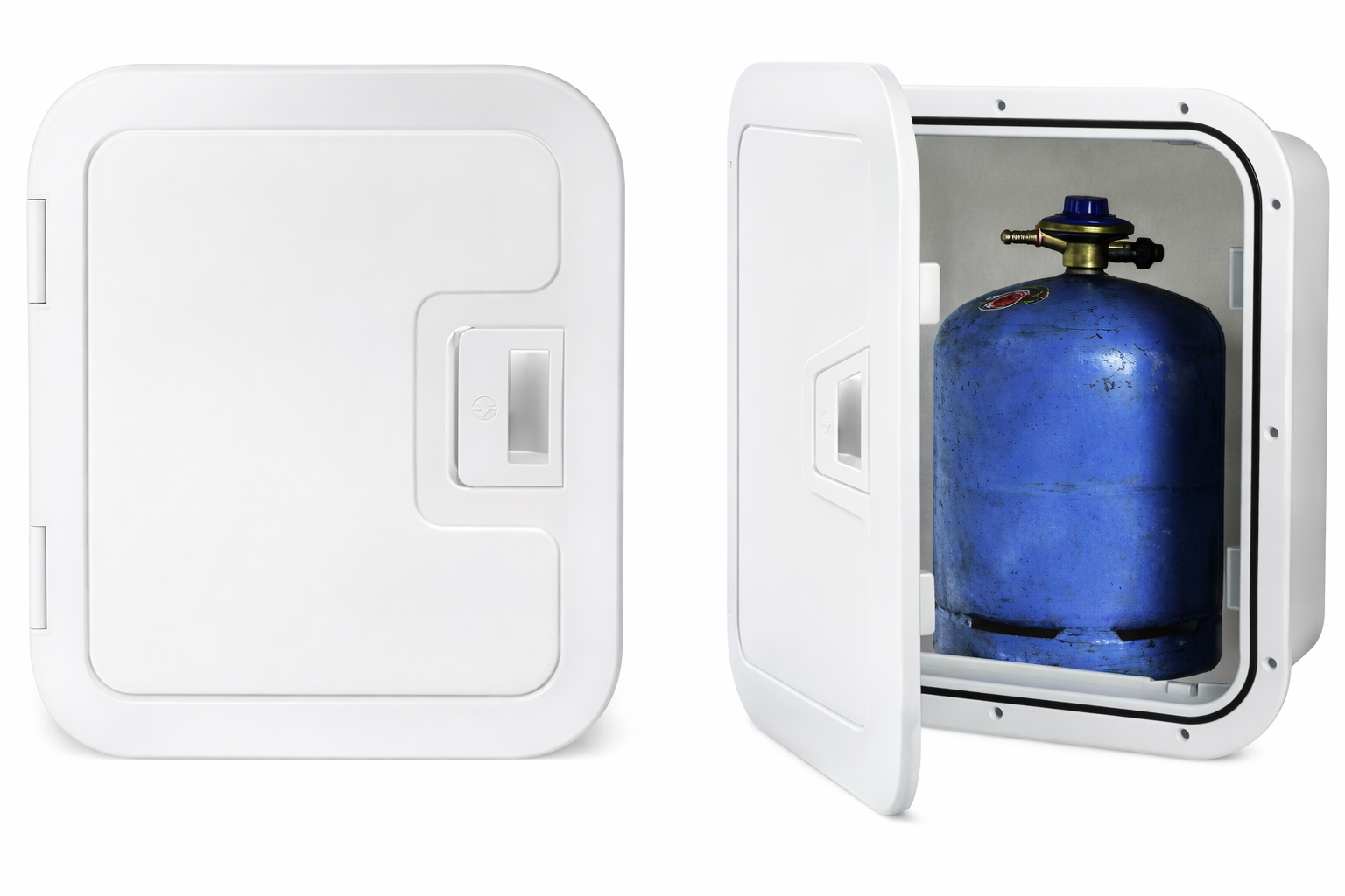 Osculati Staukasten für Gasflasche, Entlüftung vorne