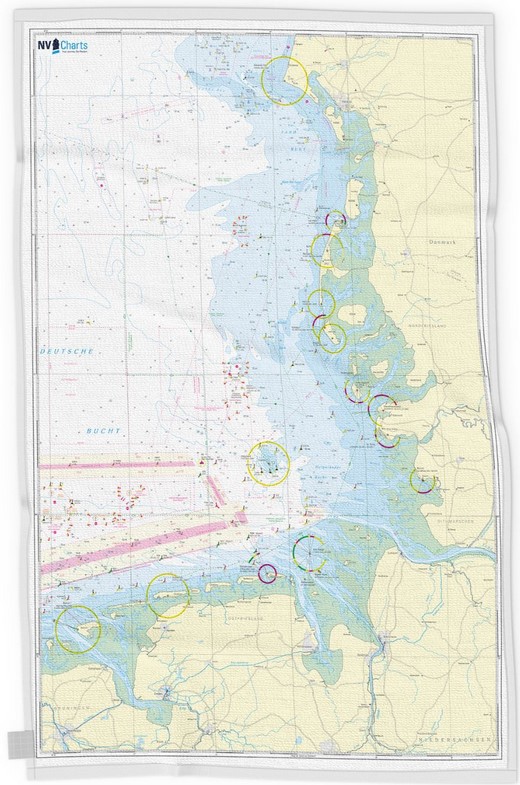 Nautischer Verlag NV Badehandtuch Deutsche Bucht 100 x 150 cm