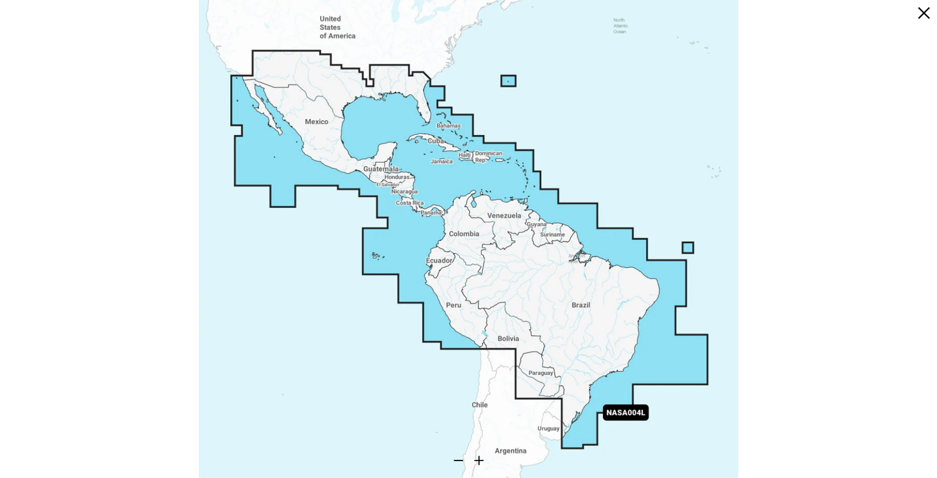 Navionics+ NASA004L Mexiko, Karibik bis Brasilien