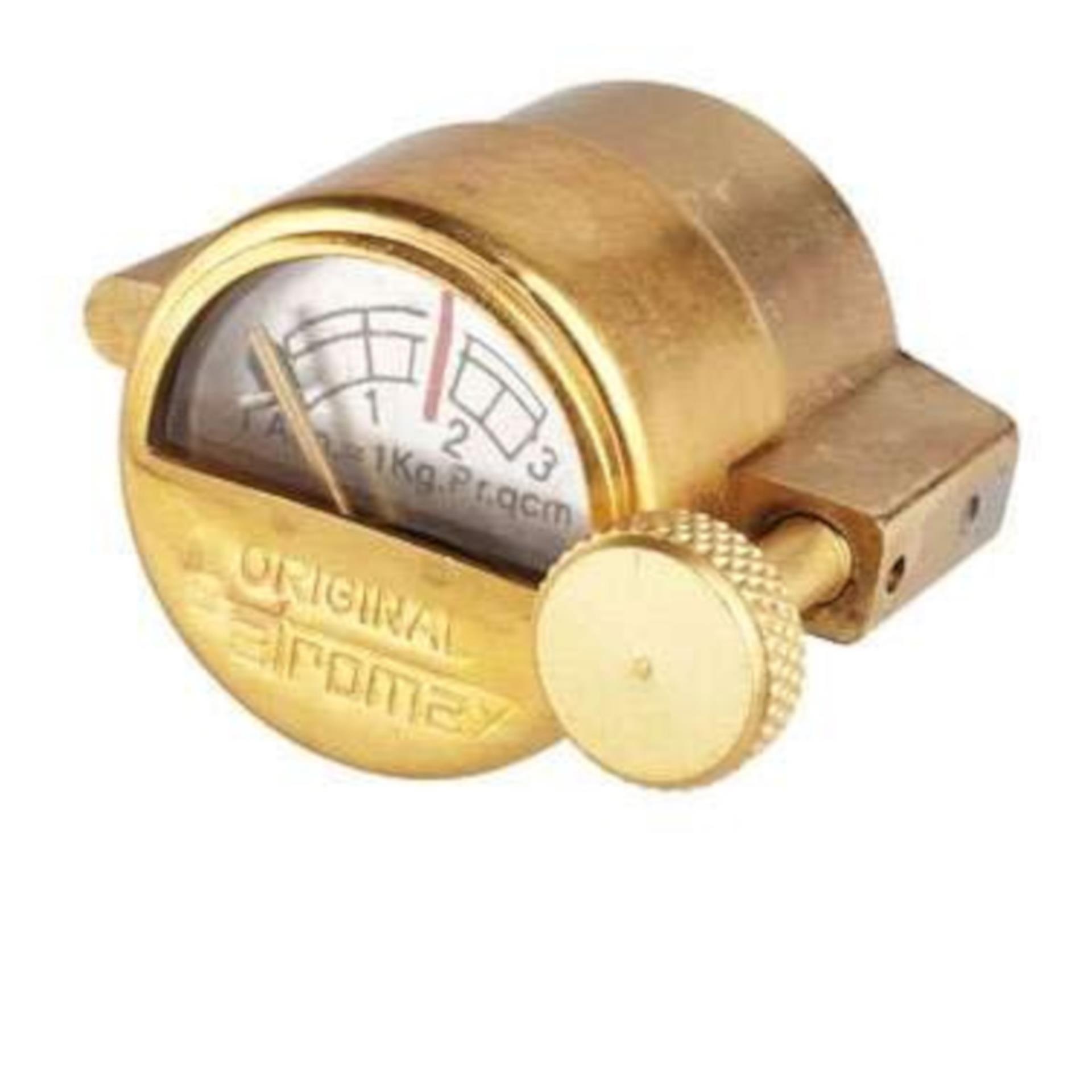 Petromax Manometer Messing poliert