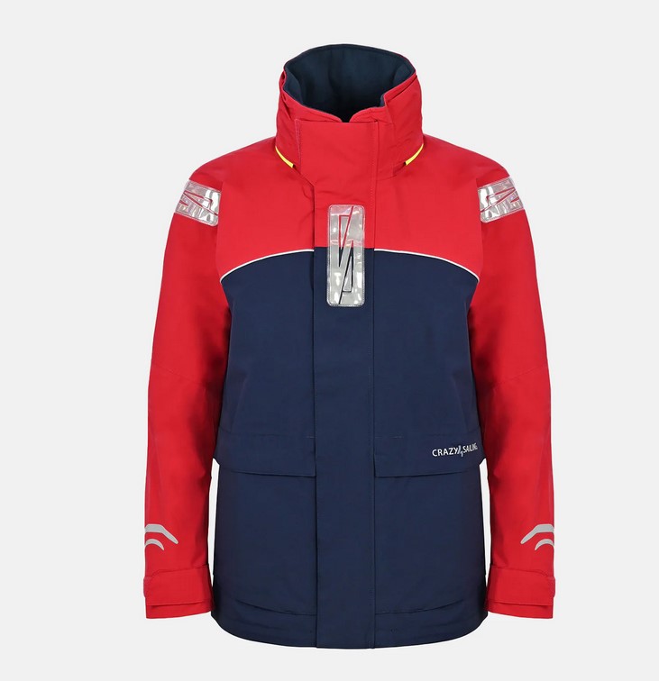 Crazy4Sailing C4S Bergen II, Jacke red/navy, Extra-Weit, S+            