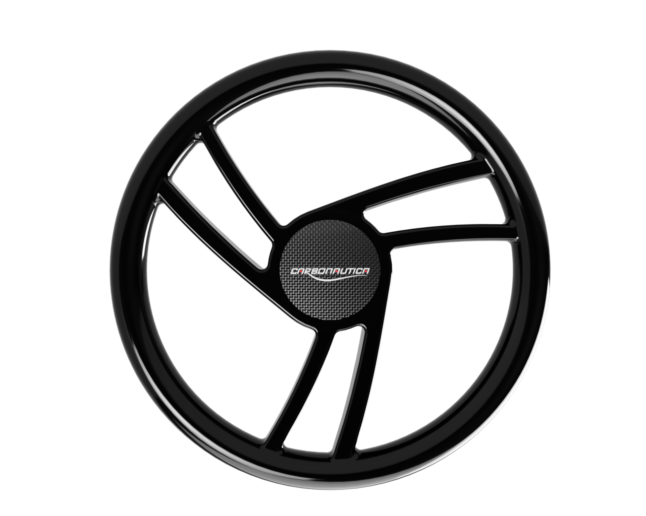 Carbonautica Power Wheel Wind Design Lenkrad aus GFK schwarz, 350 mm Ø