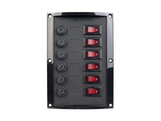 Talamex 6er Schalttafel vertikal Kunststoffl