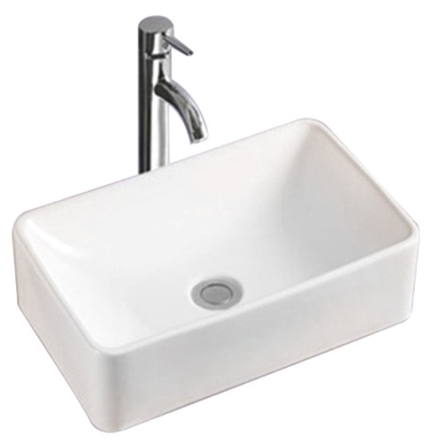 Osculati Rechteckbecken aus Porzellan, weiß (400 x 300 x Höhe 130 mm)