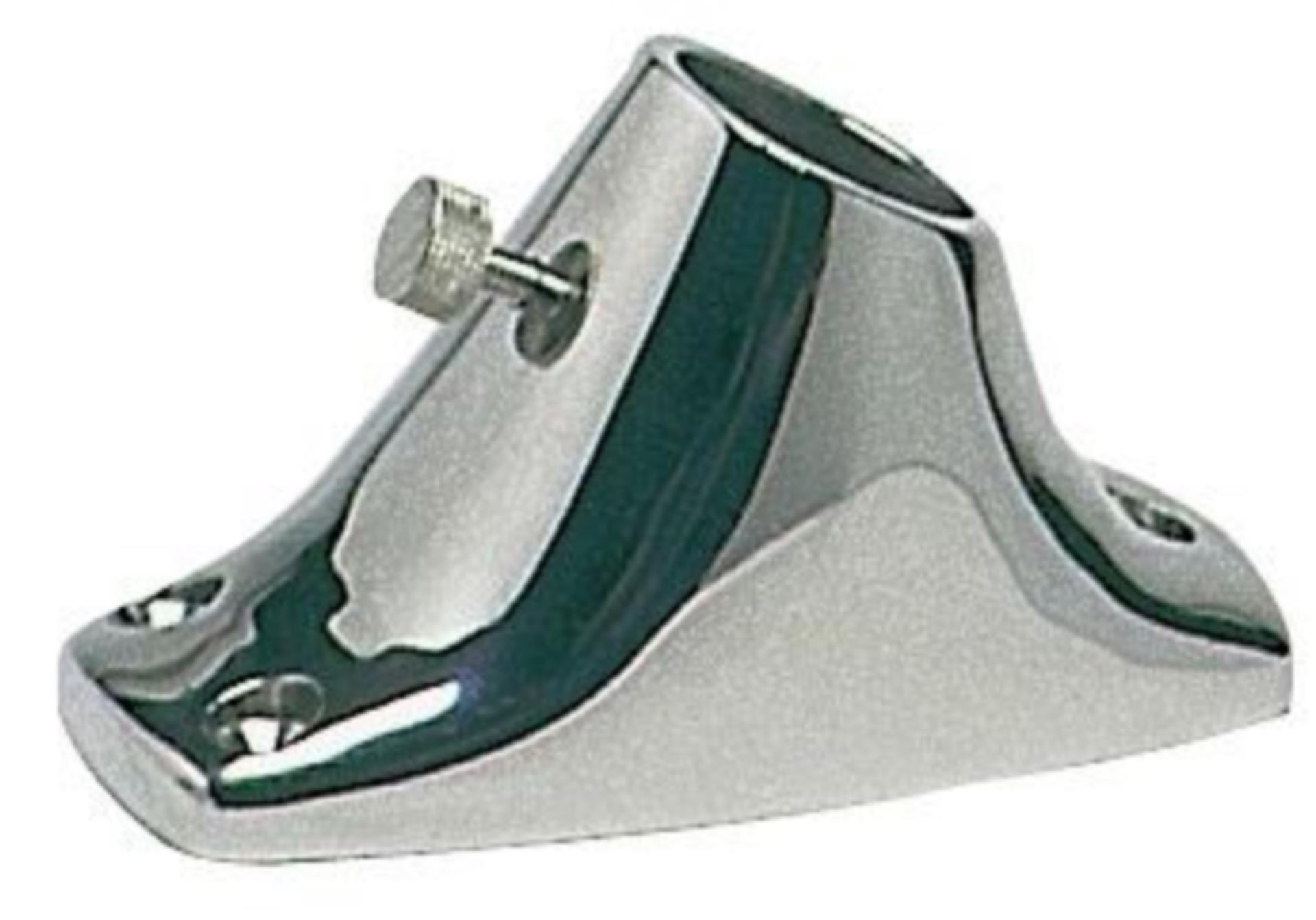 Osculati Flaggenstockhalter Edelstahl, Aufbau (25 mmØ) mit Stellschraube