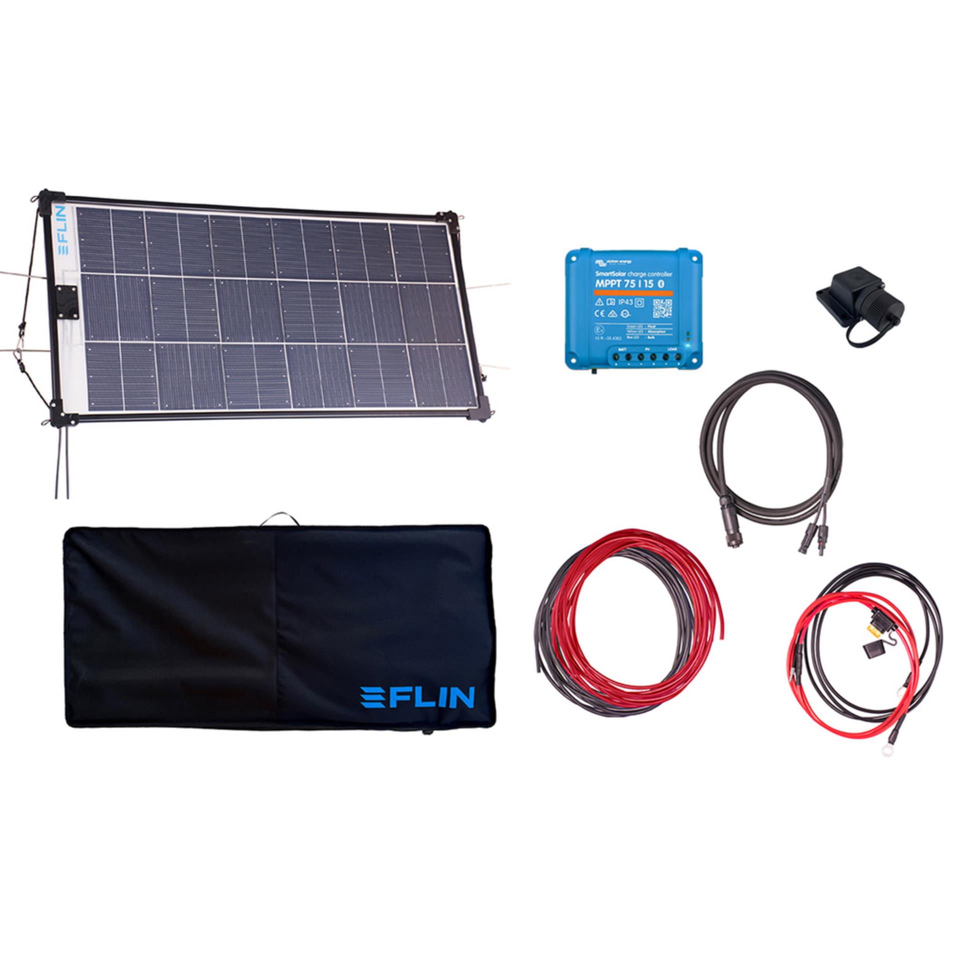 FLINsolar FLINset, 100 W Solarmodul Kompletset Reling