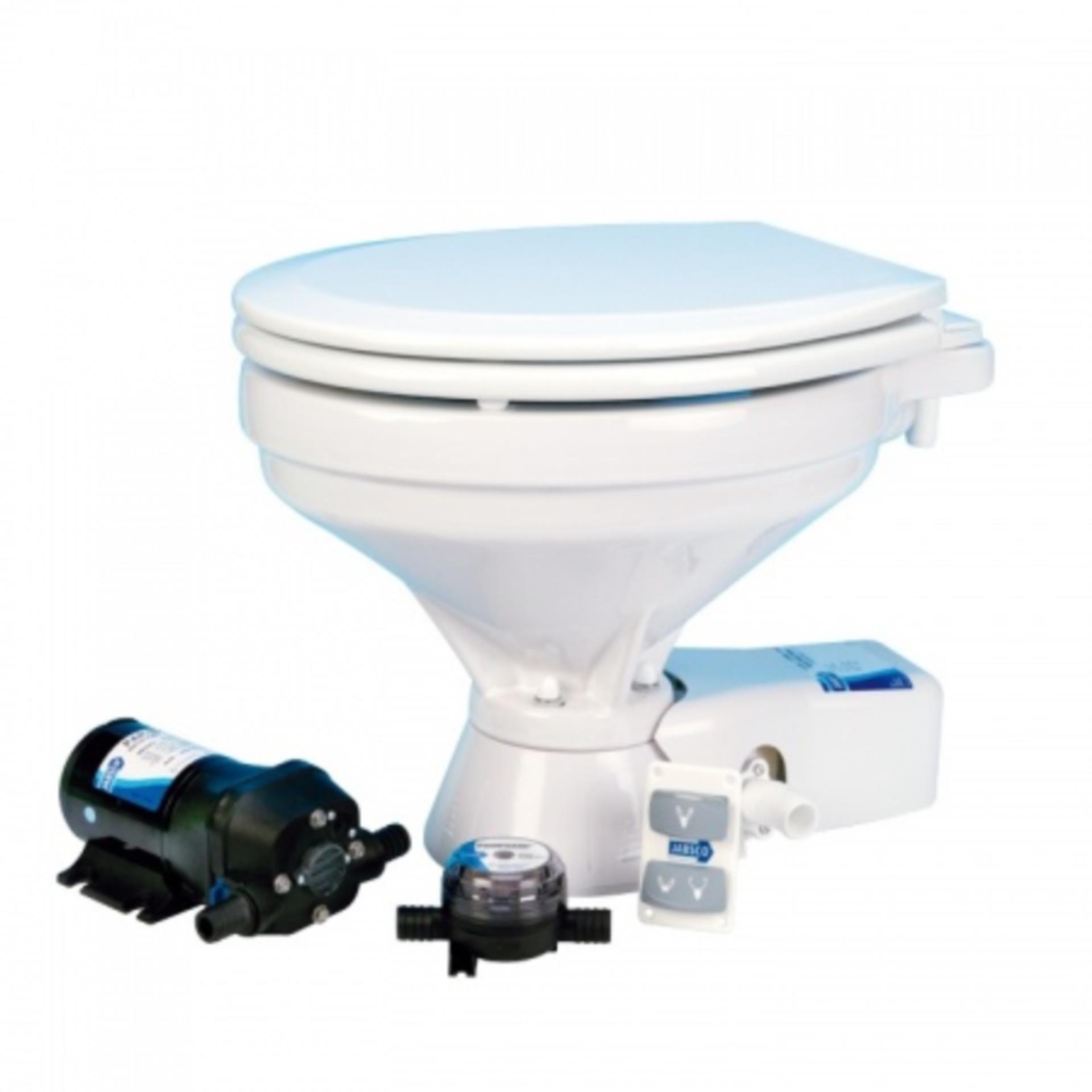 JABSCO PAR BRYDON "QUIET FLUSH" STANDARDBECKEN MIT FRISCHWASSERSPÜLUNG